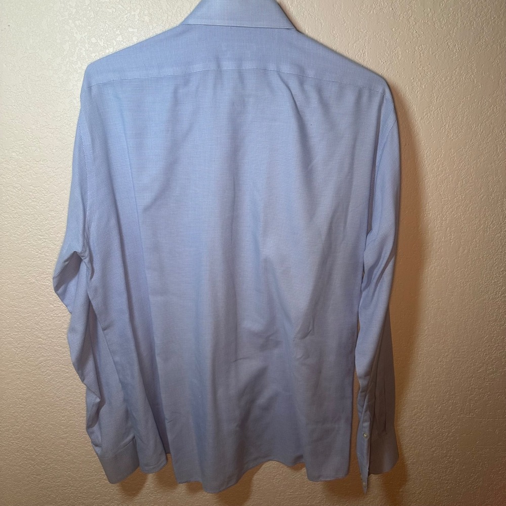 Van Heusen Mens XL‎ 17-17 1/2 Blue Check Regular Fit Dress Shirt Office - Picture 5 of 5